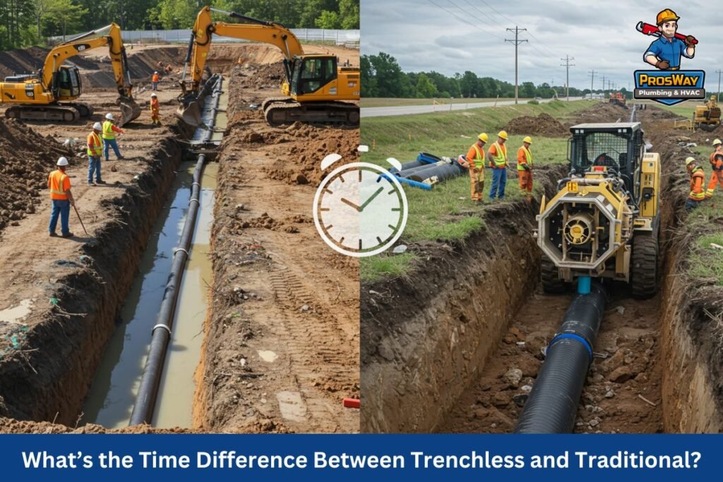 How Fast Is Trenchless Replacement vs. Traditional?
